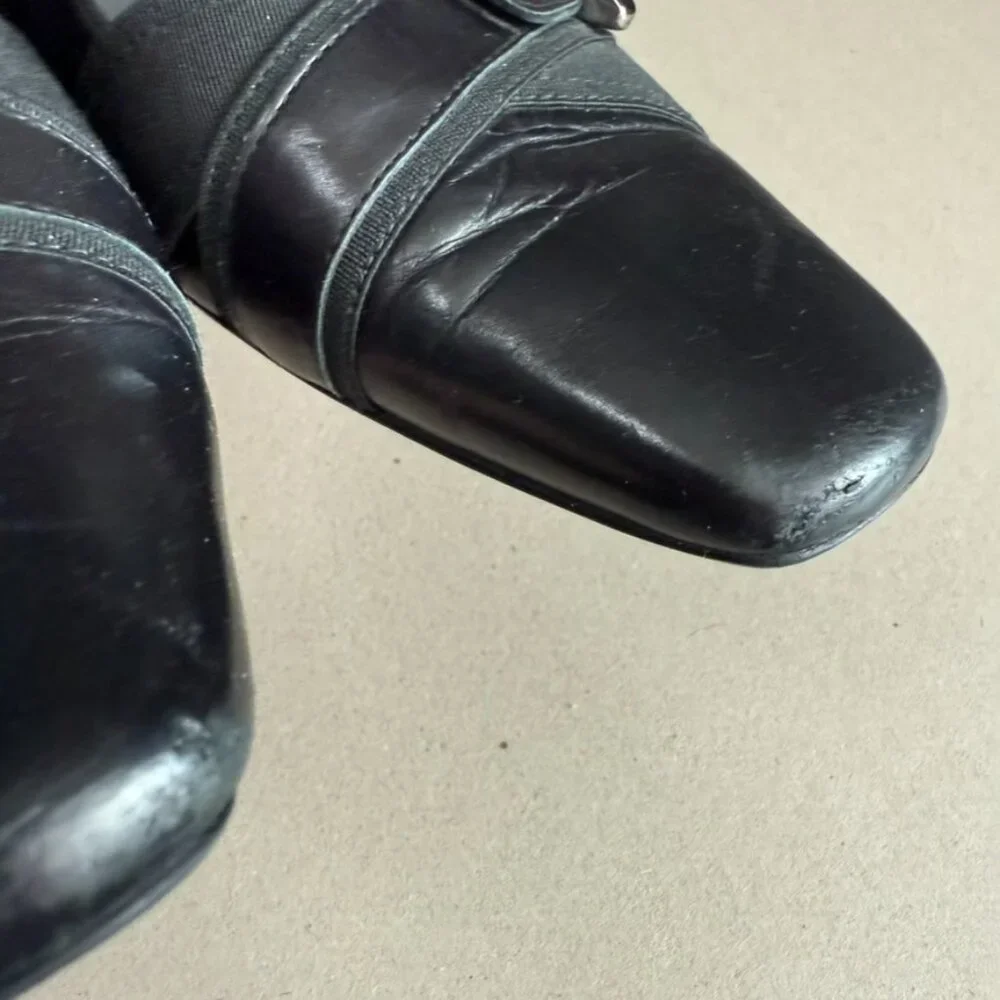 Stuart Weitzman Flip Leather Heels Women 9 Brown‎ Business Officecore